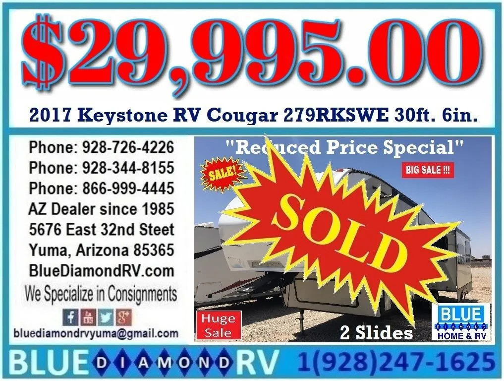2017 Keystone RV Cougar Half-Ton 279RKSWE