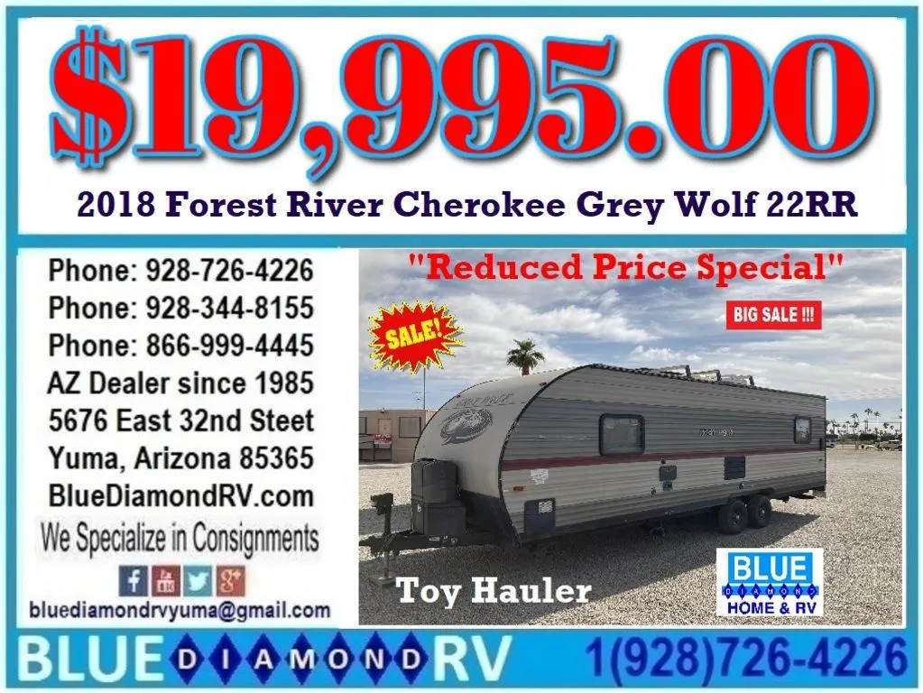 2018 Forest River Cherokee Grey Wolf 22RR