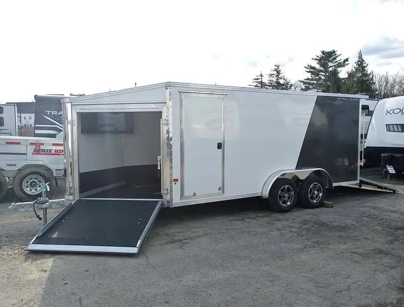 2024 Stealth Trailers  7.5x16 Aluminum 3-Place Drive In/Out w/Quad-Ply Decking, Interior Cabinet