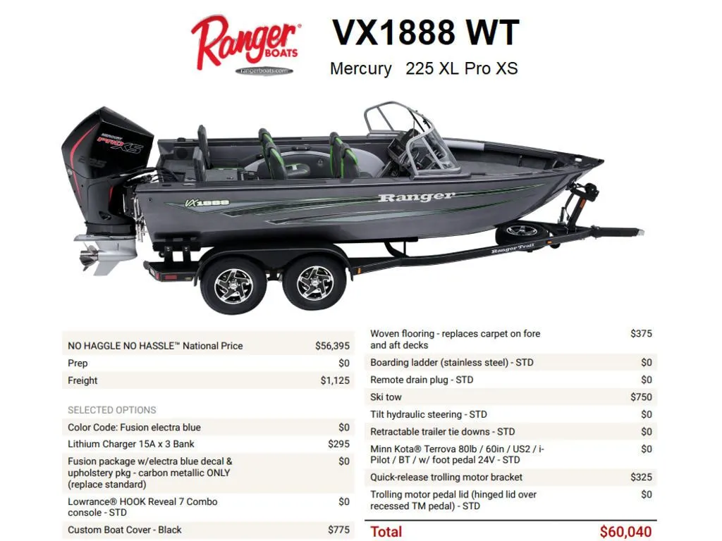 2023 Ranger Boats VX1888 WT