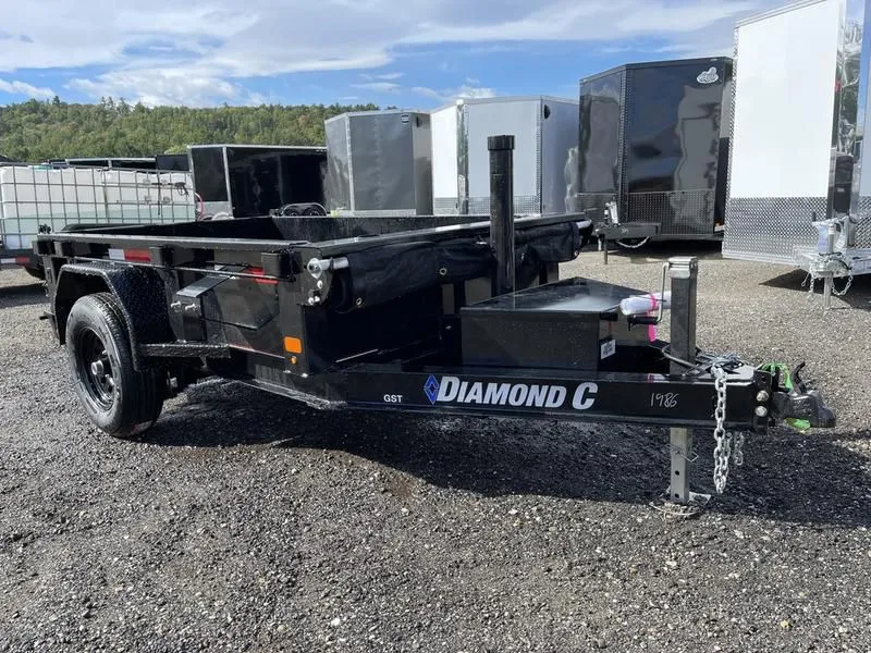 2022 Diamond C  5x8 Powder Coated Dump Trailer w/Tarp System!