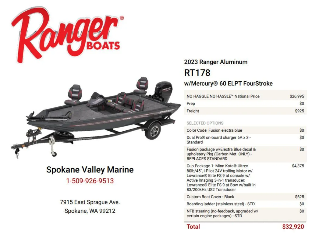 2023 Ranger Boats RT178