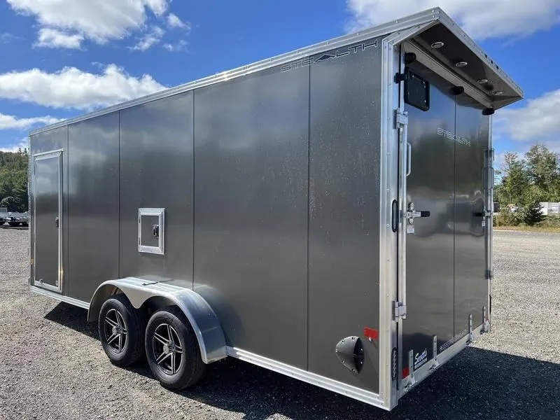 2023 Stealth Trailers  7x18 Aluminum 3Place Drive-In/Out Trailer w/Extra Height