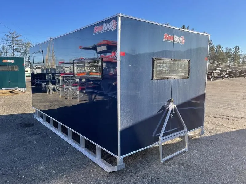 2022 Sno Pro Trailers  8x16 All Aluminum Ice Shack w/ Tow Hitch and Skis!
