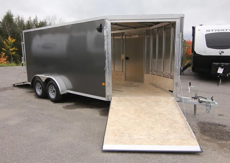 2022 E-Z Hauler  EZES 7x14 Aluminum 2-Place Drive In/Drive Out w/Tapered Ramp Doors