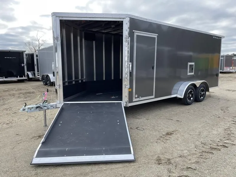 2022 Stealth Trailers  7x18 Aluminum 3-Place Enclosed Snowmobile Trailer