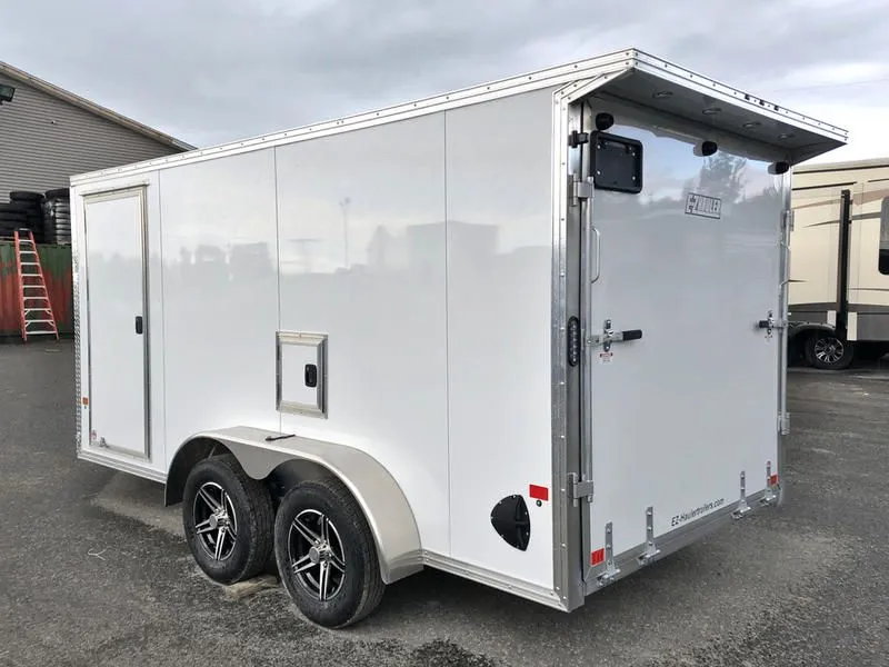 2023 E-Z Hauler  7x14 Aluminum Enclosed 2-Place Drive In/Out w/Rust Free Pkg, Tapered Ramps