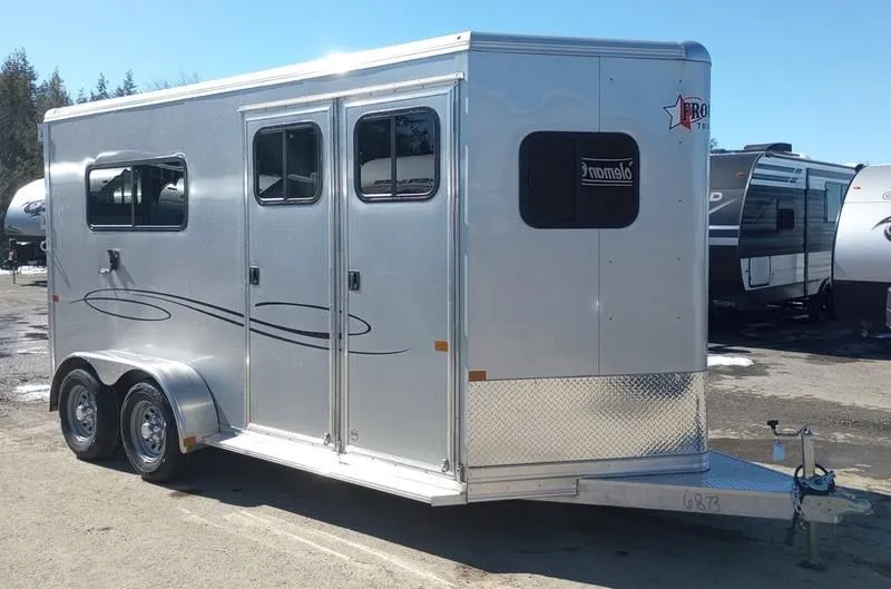 2023 Frontier Trailers  Ambassador Aluminum 2-Horse Straight Load w/Tack & Insulated Walls/Ceiling