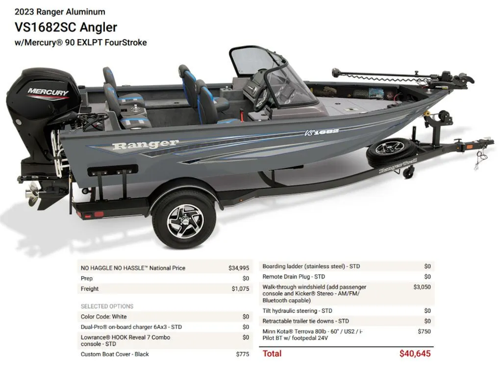 2023 Ranger Boats VS1682SC Angler