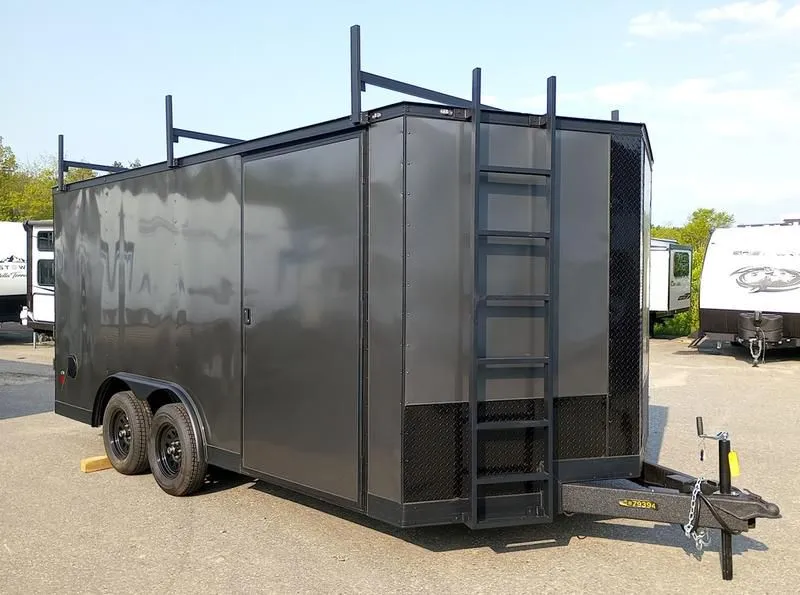 2023 Covered Wagon Trailers  8.5x16 7K Enclosed Cargo w/Barn Doors, Ladder Racks, Ladder to Roof