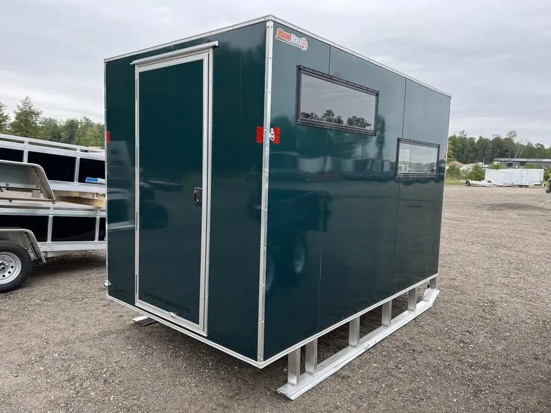 2023 Sno Pro Trailers  6x10 All Aluminum Ice Shack w/ Tow Hitch and Skis!