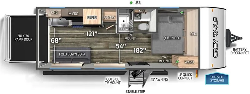 2024 Forest River RV  Cherokee Grey Wolf 18RRBL