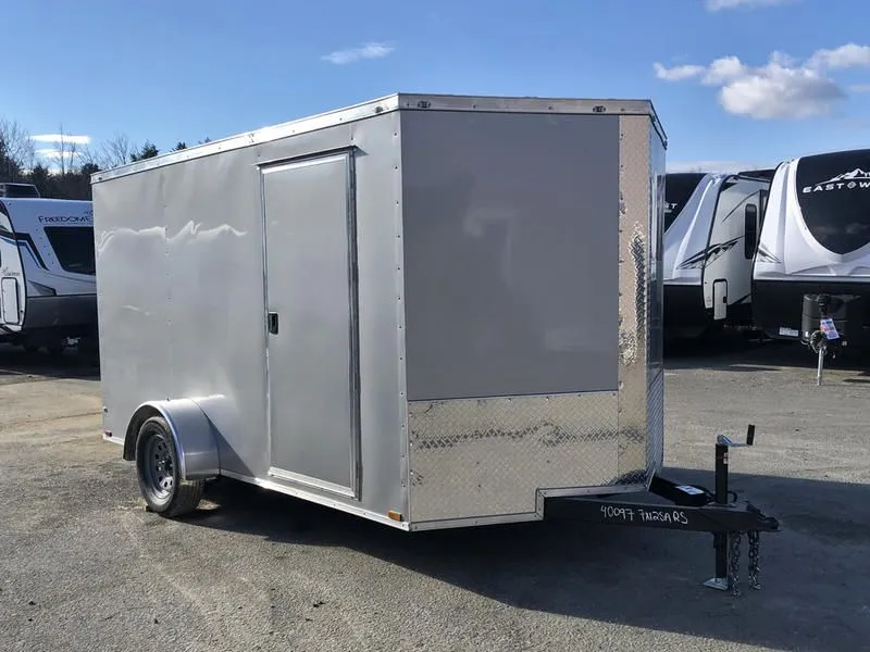 2023 Quality Cargo  7x12 Enclosed Cargo w/Spring Assist Ramp Door, Undercoated Frame