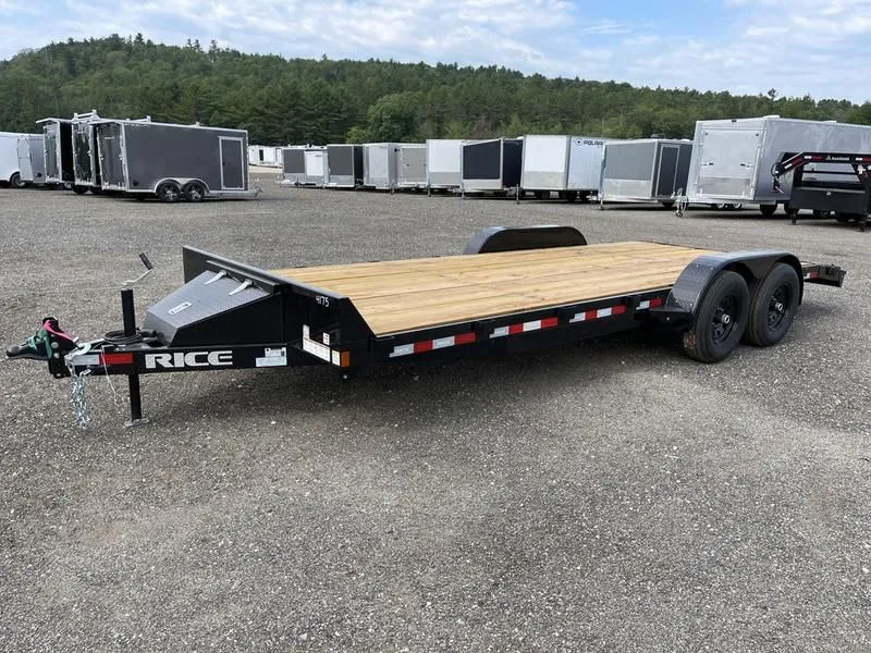 2022 Rice Trailers  7X20 10K Car Hauler w/ Magnum Toolbox, Slide Out Ramps And D-Rings