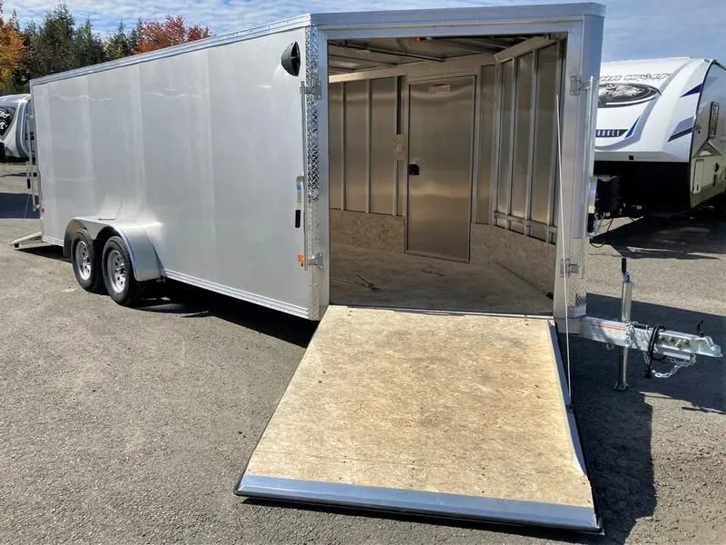 2022 E-Z Hauler by Mission Trailers  7x18 Aluminum 3-Place Drive-In Drive-Out w/Tapered Ramp Doors