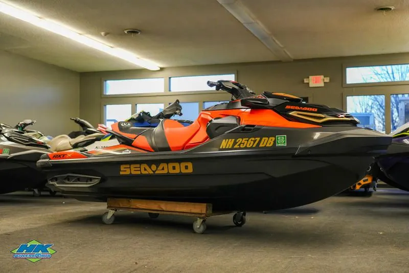 2020 Sea-Doo RXT-X 300 IBR & Sound System Eclipse Black and Lava Red in Laconia, NH