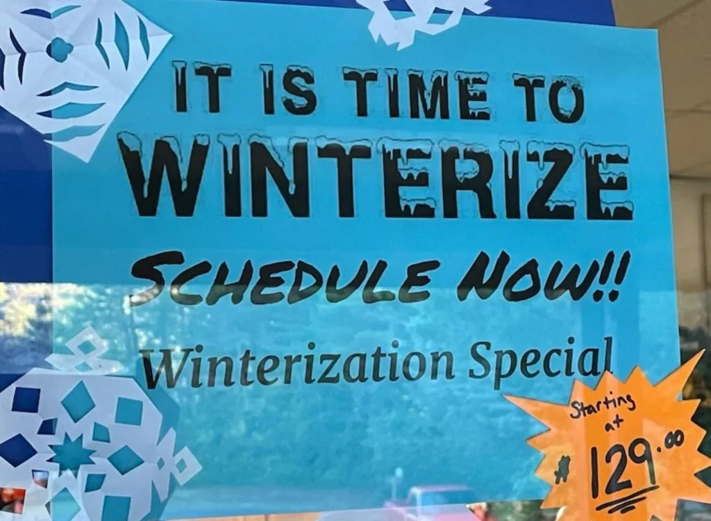 2024 ALL UNITS! WINTERIZATION SPECIAL ~ BOOK TODAY!