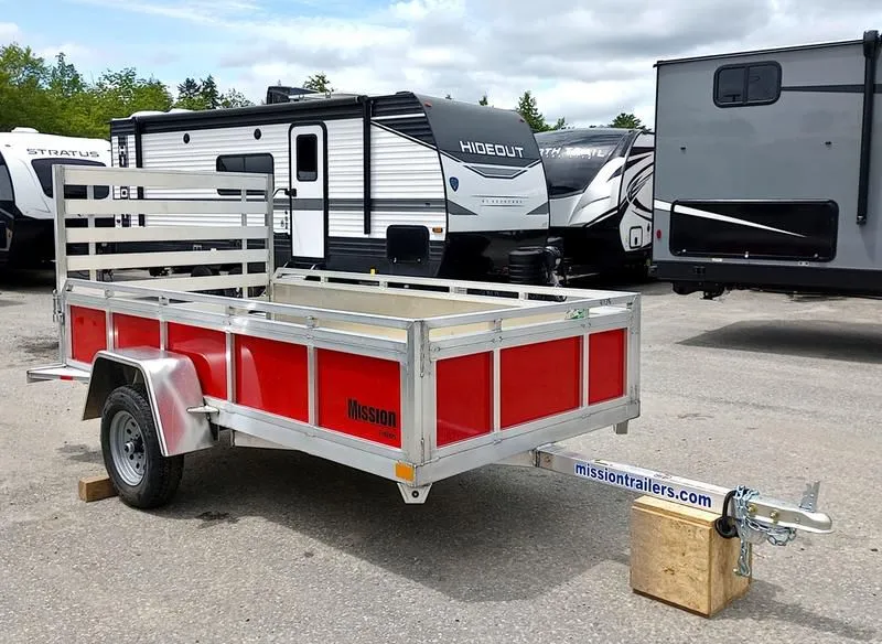 2024 Mission Trailers  5x10 Aluminum Open Utility w/Integrated Rear Ramp, D-Rings