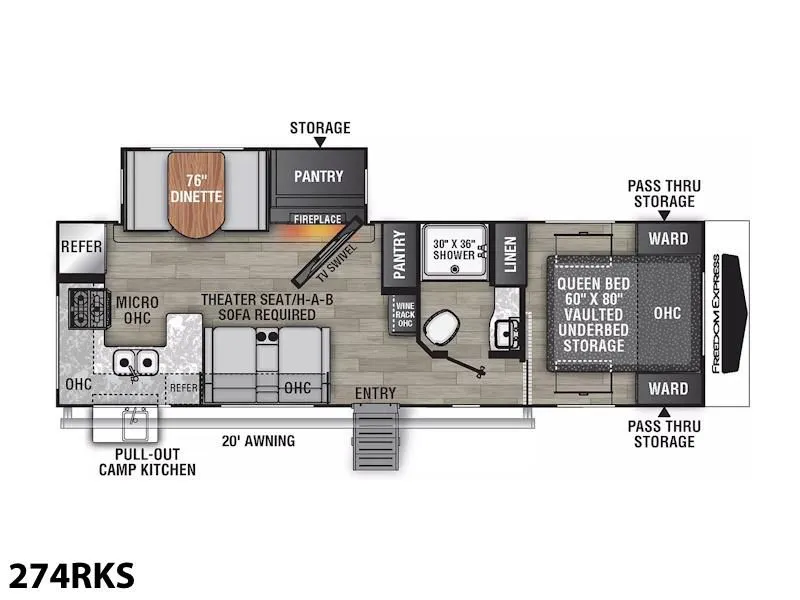 2024 Coachmen Freedom Express Ultra Lite 274RKS