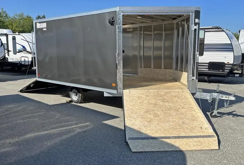2024 Mission Trailers  101x12 Aluminum 2-Place Drive In/Out Deckover w/Spring Assist Ramps
