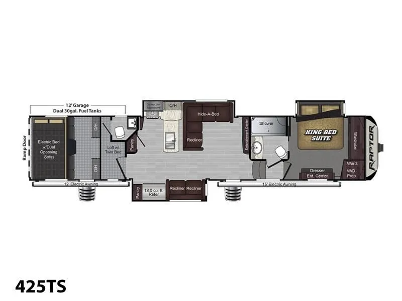 2018 Keystone RV RAPTOR Raptor 425TS