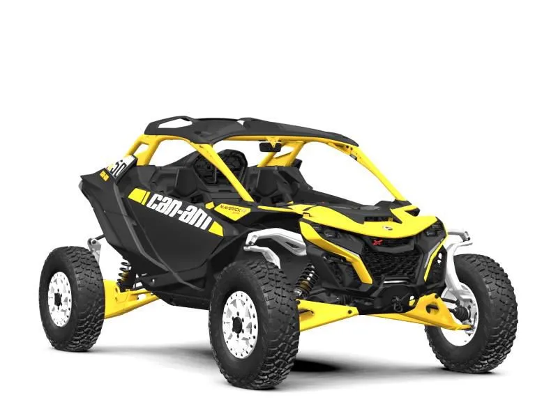 2024 Can-Am Maverick R X RS with Smart-Shox Carbon Black & Neo Yellow
