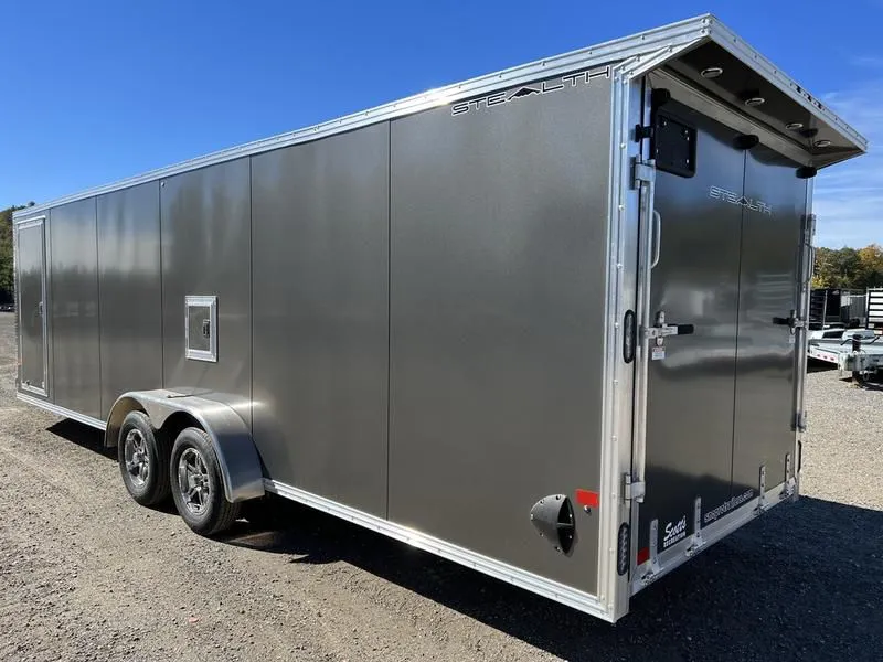 2023 Stealth Trailers  7x24 Aluminum 4/5 Place Drive In/Out w/Rear Door Canopy
