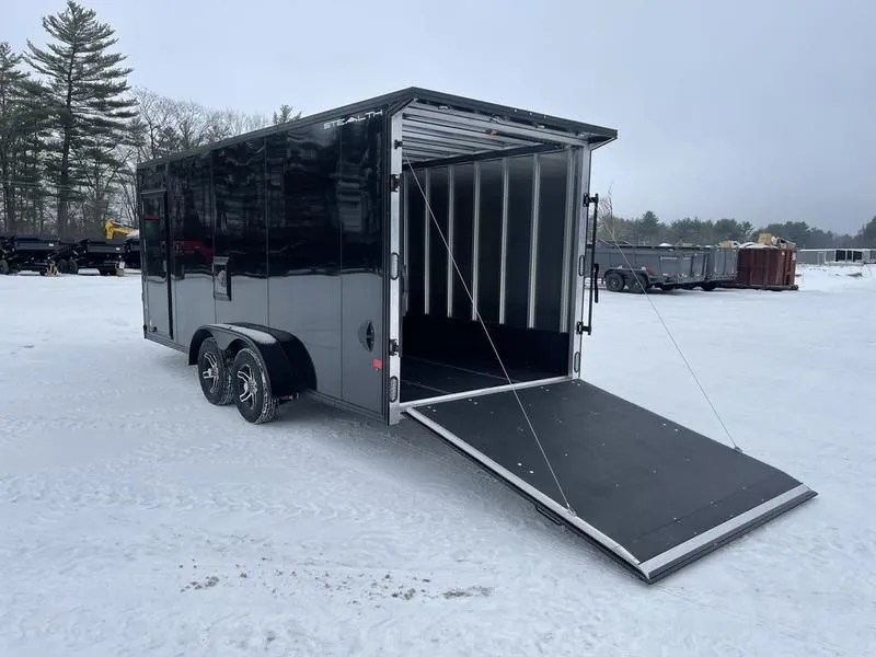 2022 Stealth Trailers  7x18 Aluminum 3-Place Enclosed Snowmobile Trailer