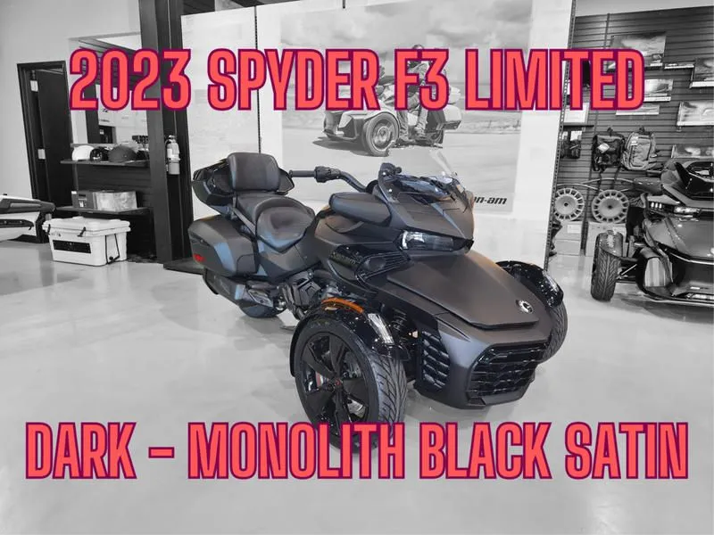 2023 Can-Am Spyder F3 Limited Dark - Monolith Black Satin
