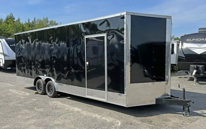 2023 Fast Cargo Trailers  8.5x24 7K Enclosed Cargo w/Extra Height, Black Wheels, Spring Assist Ramp