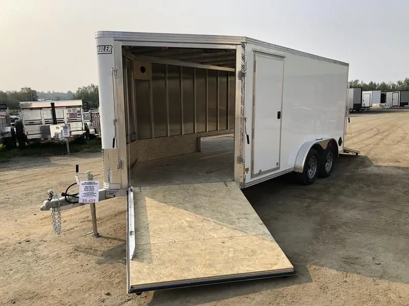 2024 E-Z Hauler  7.5x14 Aluminum 2-Place Drive In/Out w/Spring Assist Ramps