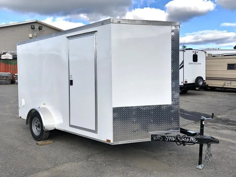 2023 Quality Cargo  7x12 Enclosed Cargo w/Spring Assist Ramp Door, Undercoated Frame