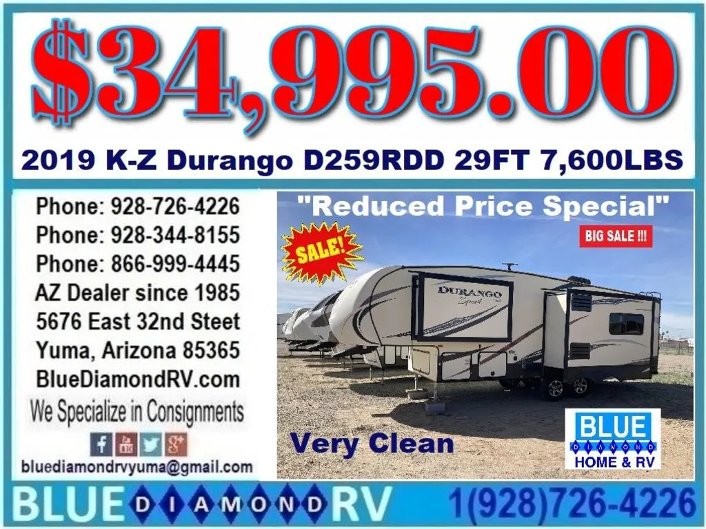 2019 KZ RV Durango D259RDD