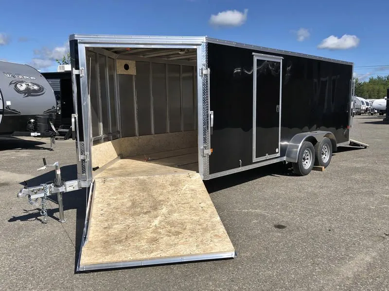 2023 E-Z Hauler  7x18 Aluminum Enclosed 3-Place Drive In/Out w/Spring Assist Ramp Doors