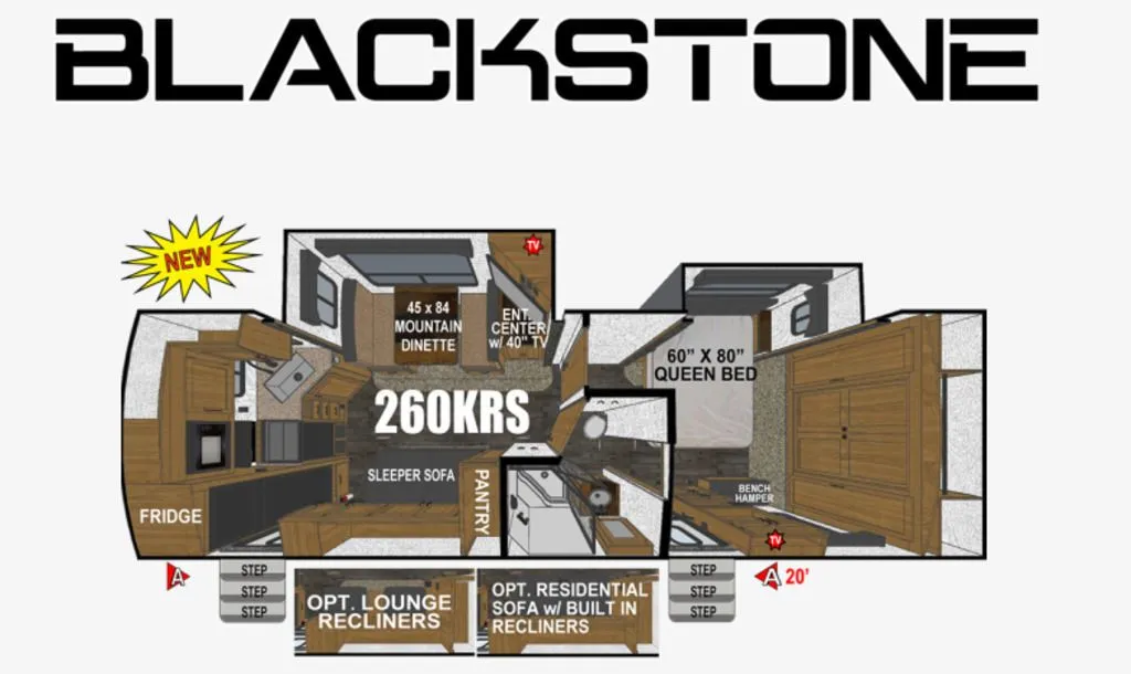 2024 Outdoors RV Black Stone 260KRS