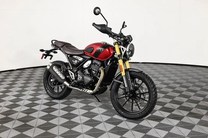 2024 Triumph Scrambler 400 X Carnival Red / Phantom Black