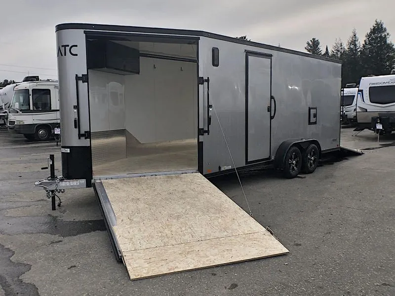2023 ATC Trailers  7x18 Aluminum 3-Place Drive In/Out w/Blackout Package, 6' V-Nose