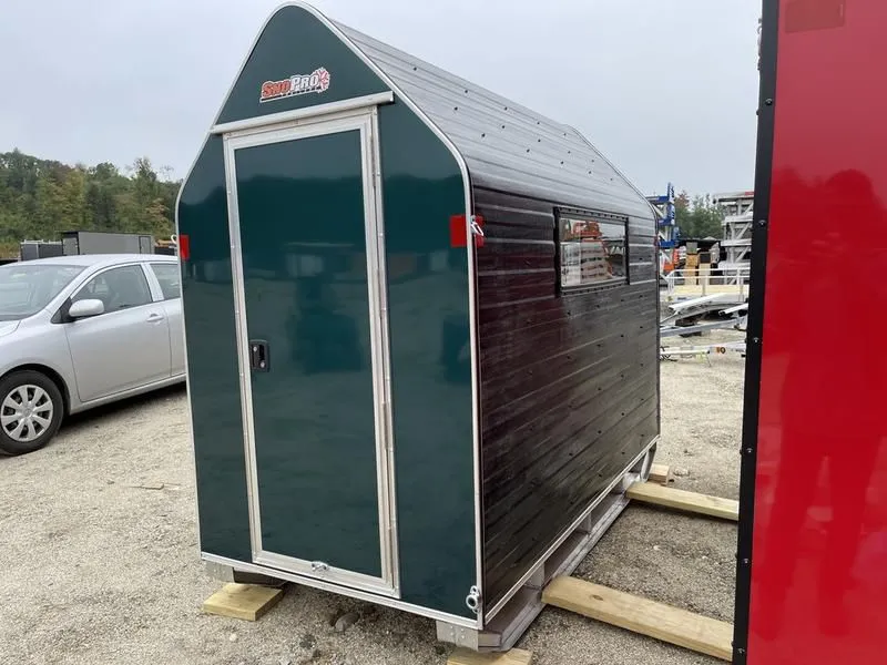 2022 SnoPro Trailers  4x8 All Aluminum Ice Shack w/ Tow Hitch and Skis!