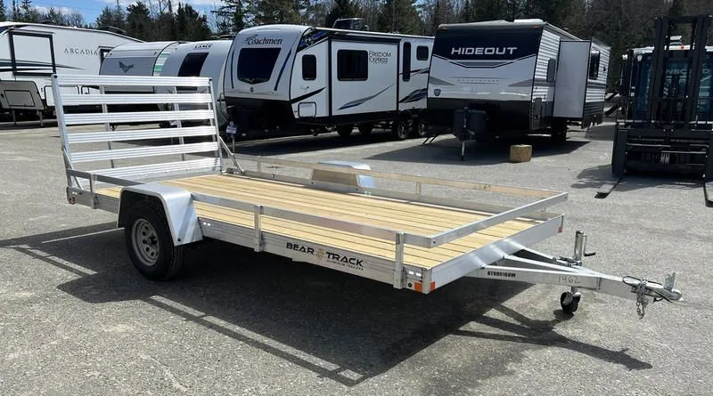 2024 Bear Track Trailers  7x14 Aluminum Wood Deck Utility w/Rear Ramp Gate, 5-Year Warranty
