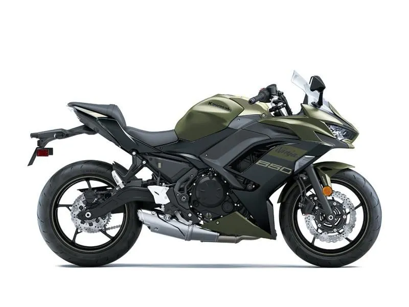 2024 Kawasaki Ninja 650 Metallic Covert Green/Metallic Spark Black