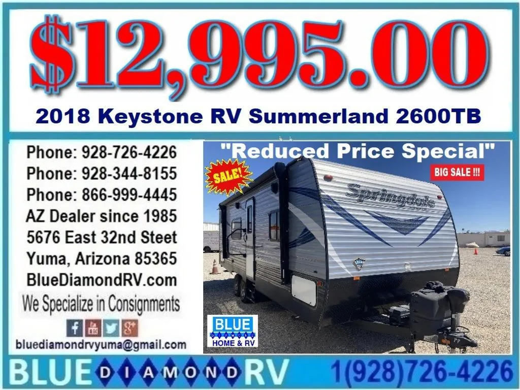 2018 Keystone RV Summerland 2600TB