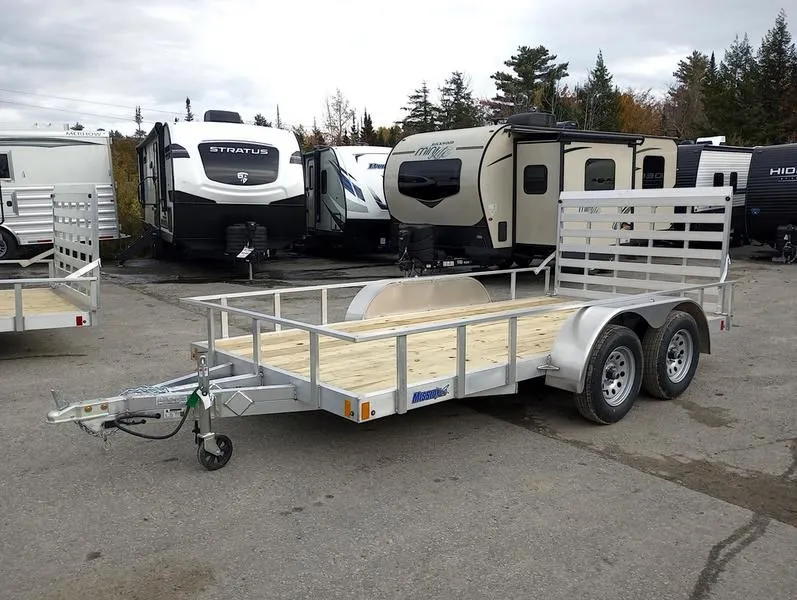 2024 Mission Trailers  6.5x14 Aluminum Open Landscape/Utility w/Integrated Rear Ramp