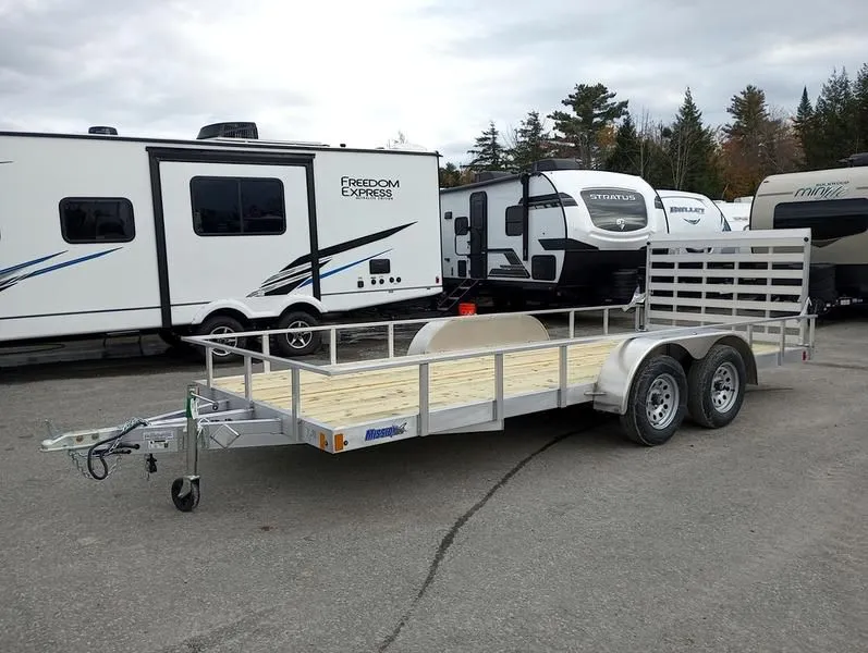 2024 Mission Trailers  6.5x18 Aluminum Open Landscape/Utility w/Integrated Rear Ramp