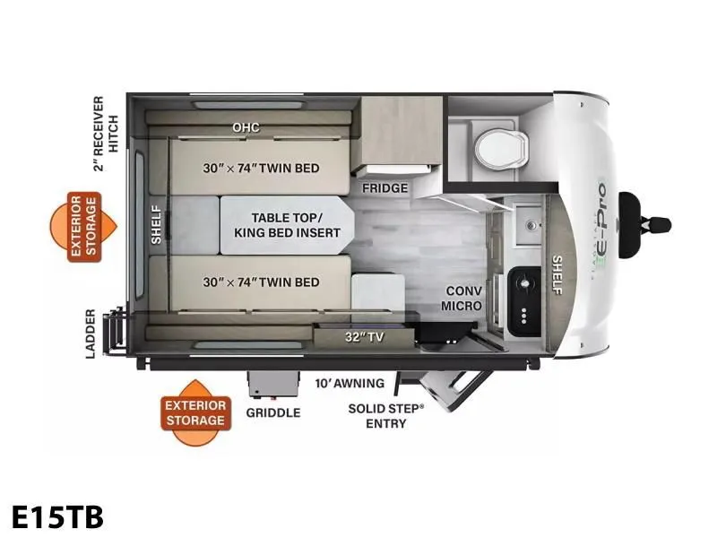 2024 Forest River Flagstaff E-Pro E15TB