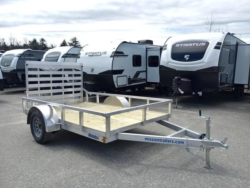 2024 Mission Trailers  6x10 Aluminum Open Utility Trailer w/Integrated Rear Ramp Gate