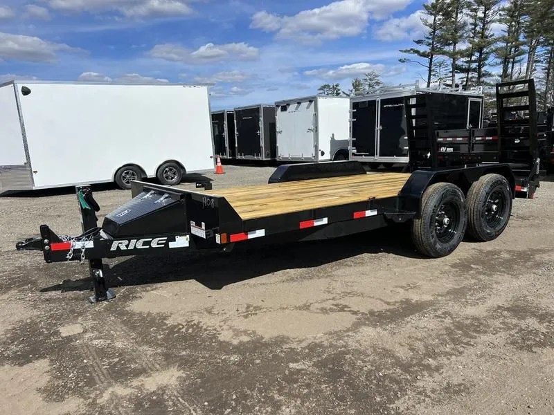 2024 Rice Trailers  7x16 14K Equipment Hauler w/D-Rings, Spare Mount, & Toolbox