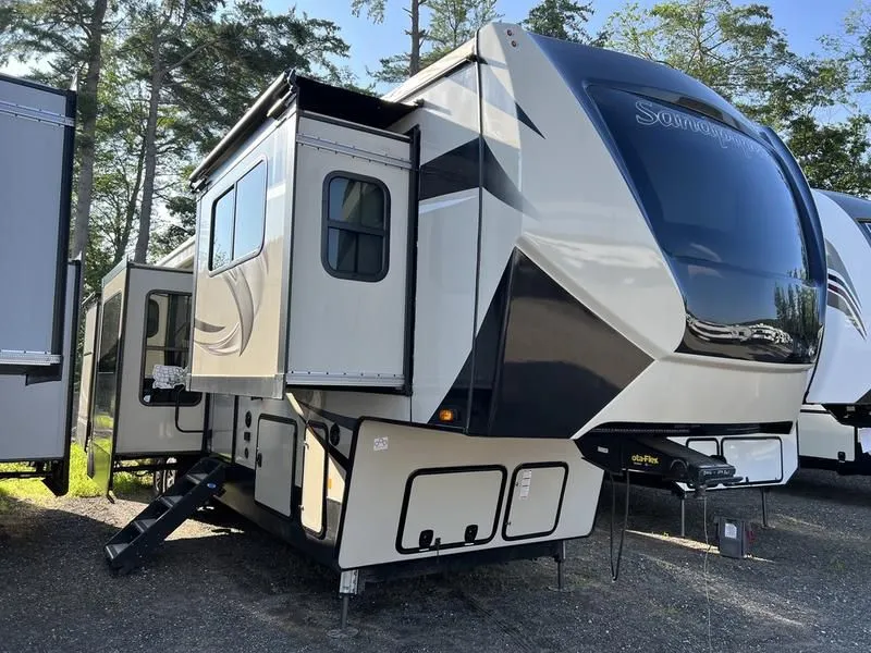 2019 Forest River RV  Sandpiper 379FLOK Luxury 5th Wheel w/Outside Kitchen