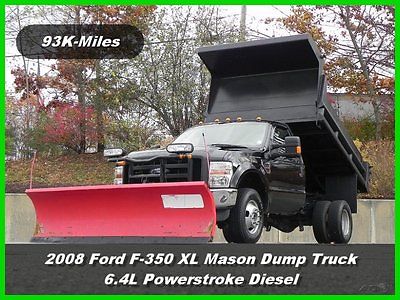 Ford : F-350 XL Mason Dump Truck 08 ford f 350 f 350 xl regular cab mason dump truck 4 x 4 6.4 l power stroke diesel