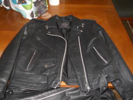 Men's motorcycle Jacket, Genuine Leather