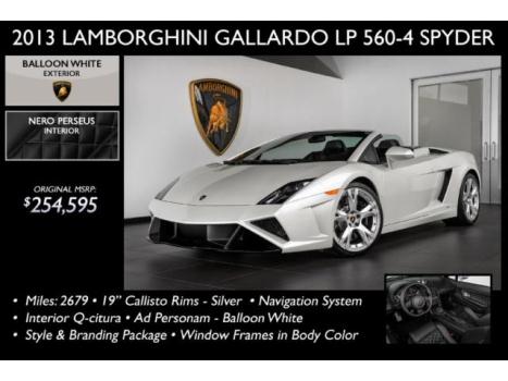 Lamborghini : Gallardo LP 560-4 S LP 560-4 S Convertible 5.2L NAV Ad Personam - Balloon White Interior Q-citura